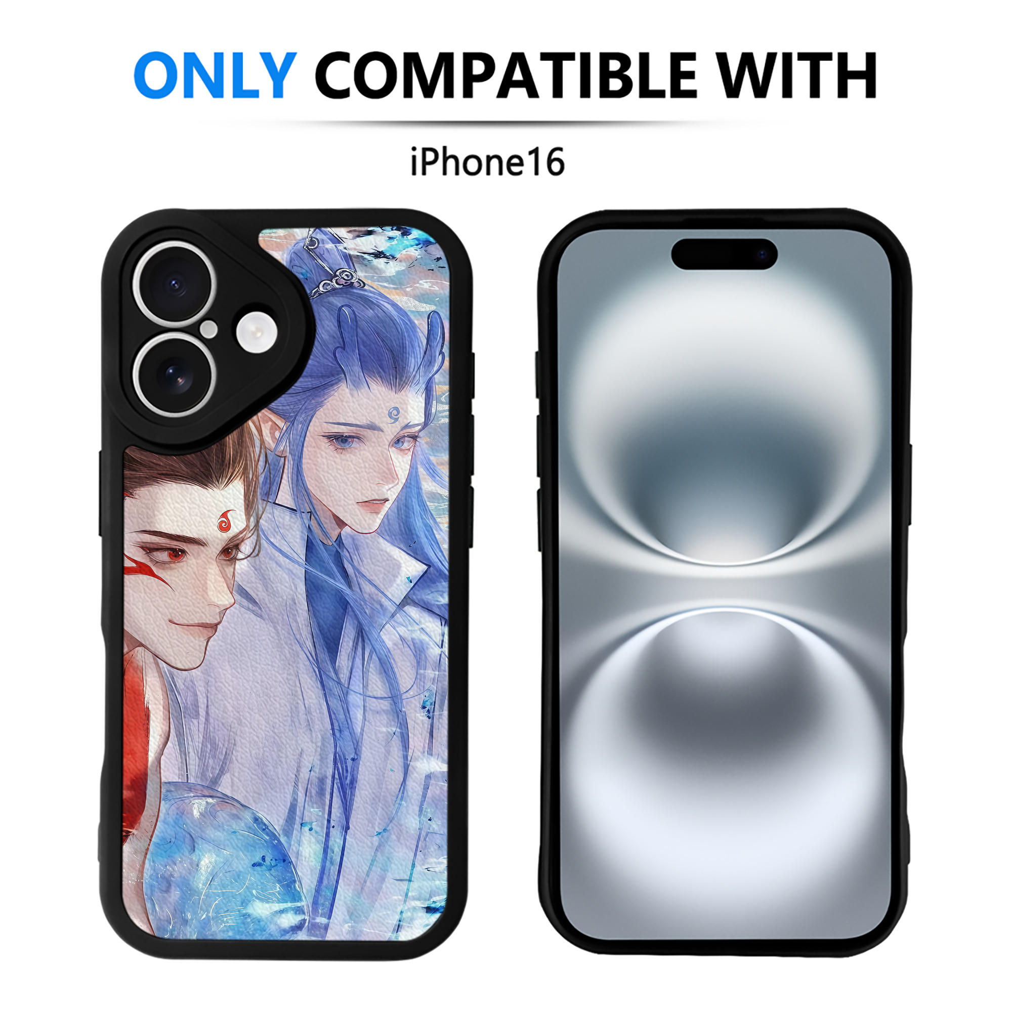 （画像用） Ne Zha 2 ナタ 魔童の大暴れ 【iPhone 16シリーズ対応】シリコンスマホケース（レザー調） 材質：シリコン